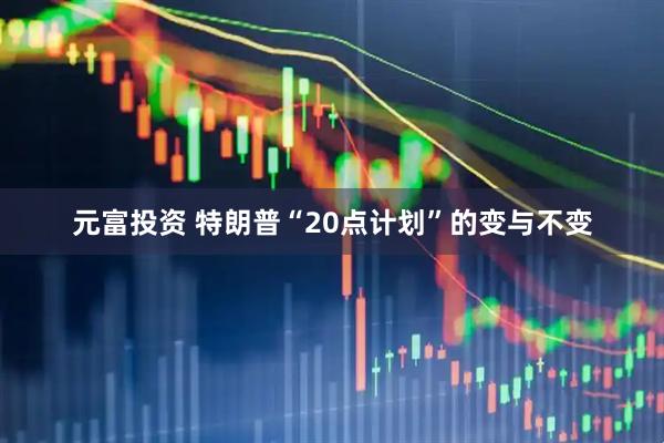元富投资 特朗普“20点计划”的变与不变